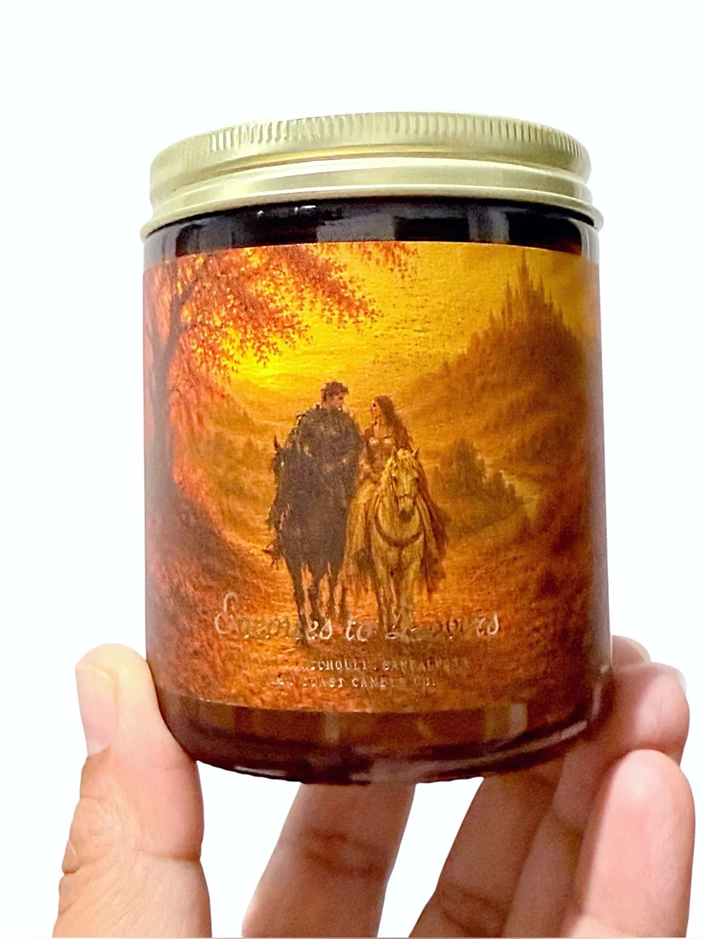 Leoben Company Enemies To Lovers Scented Candle - Amber & Gold